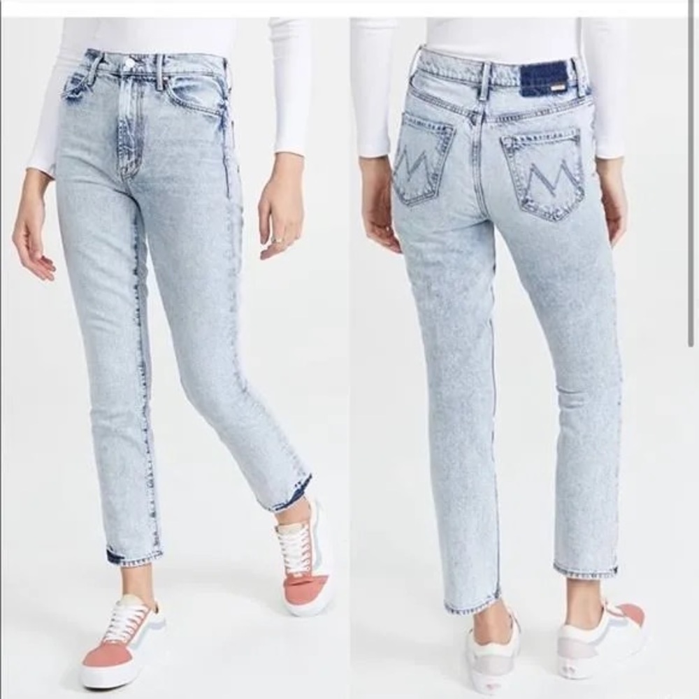 MOTHER Denim The Swooner Rascal Ankle in Signs & Symbols
